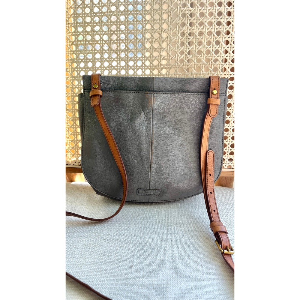 Fossil Collette Coconut Pebbled Leather Crossbody Bag Tri-Color Cream Grey Brown - Picture 8 of 11
